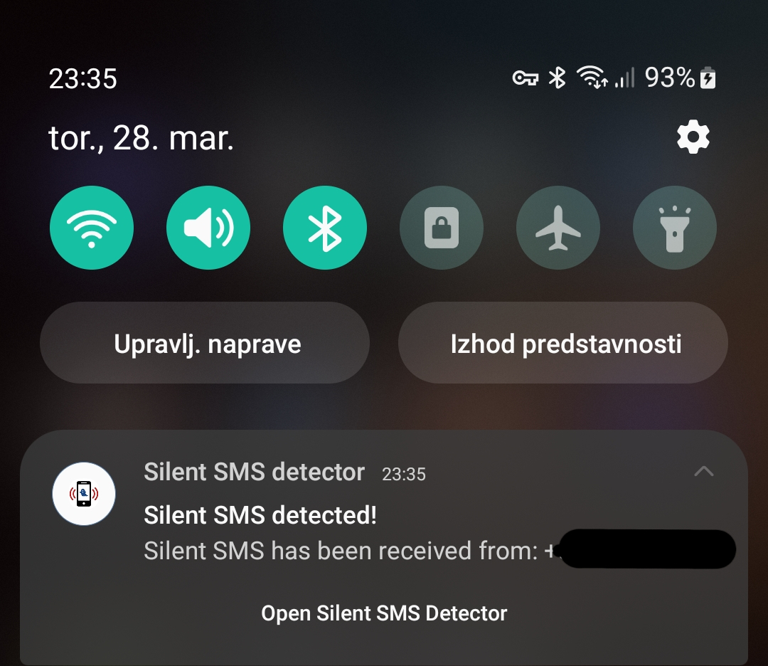Notifikasi silent SMS